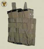 BULLE UK® MOLLE M4/AK Quad Open Mag Pouch - Coyote Brown