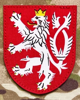 Action LaserCut Patch - Czech Coat of Arms - Large - Full Color - nášivka